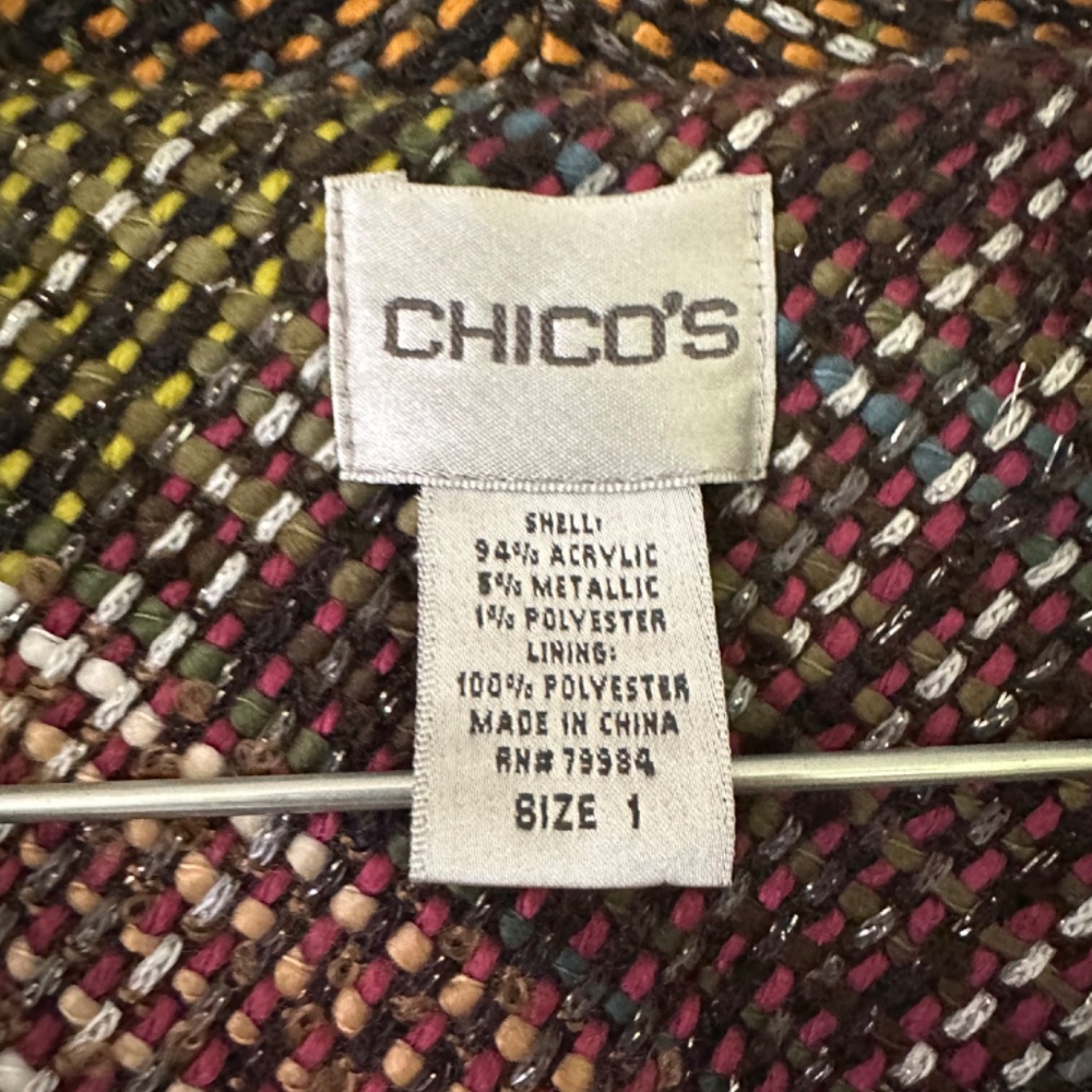 Chico’s Multi-Colored Ruffled Jacket - image 2
